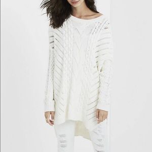 Express white knit sweater/tunic